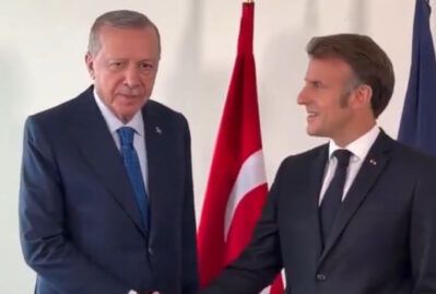 Ərdoğan Makrona atmaca atdı - VİDEO