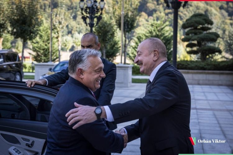 Viktor Orban İlham Əliyevlə görüşündən paylaşım edib - FOTO