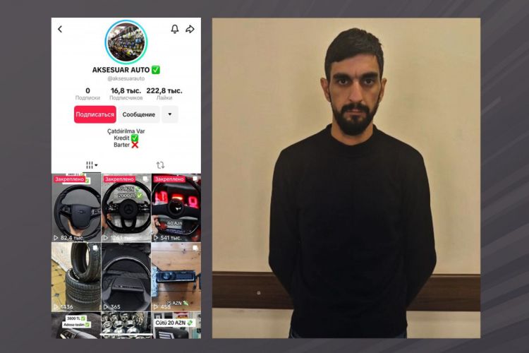 "TikTok"da saxta elanlarla insanların pulunu ələ keçirən  şəxs saxlanılıb - VİDEO "TikTok"da saxta elanlarla insanların pulunu ələ keçirən  şəxs saxlanılıb - VİDEO