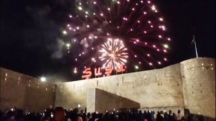 Şuşada Zəfər Günü atəşfəşanlıqla qeyd olunub -  VİDEO