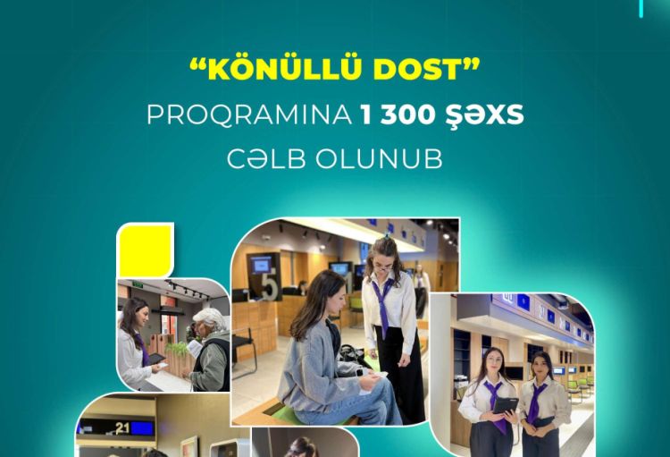 Bu ilin 10 ayında “Könüllü DOST” proqramına 1300 şəxs cəlb olunub