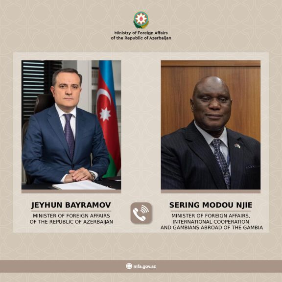 Azərbaycan və Qambiya xarici işlər nazirləri arasında telefon danışığı olub