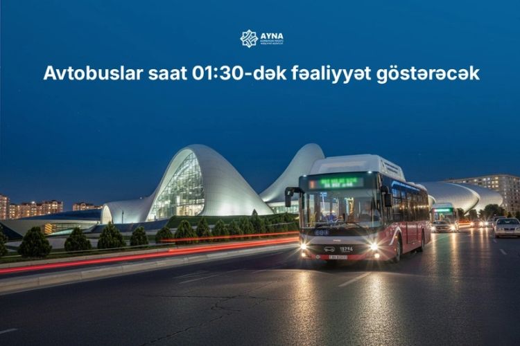 Yanvarın 1-də Bakıda avtobusların fəaliyyət müddəti artırıldı