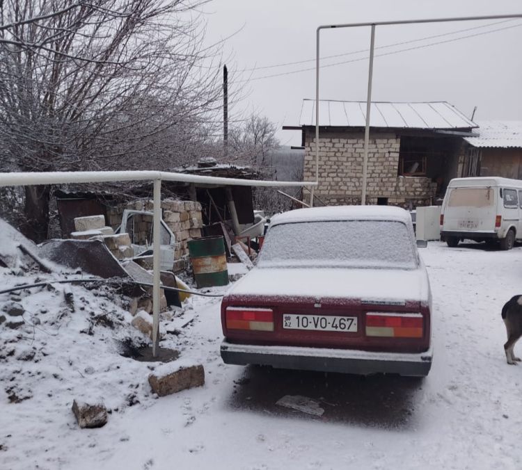 Ağdərəyə ilk qar yağıb - FOTO