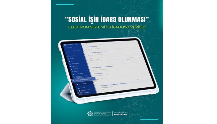 “Sosial işin idarə olunması” elektron sistemi istifadəyə verildi