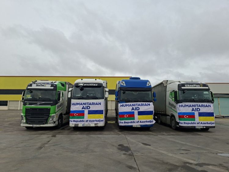 Azərbaycandan Ukraynaya növbəti humanitar yardım yola salınıb - VİDEO