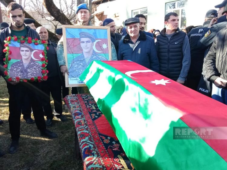 İsmayıllıda itkin-şəhid Fərman Feyzullayev dəfn edilib