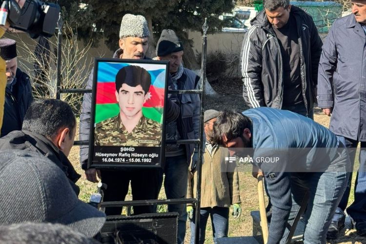 Birinci Qarabağ müharibəsinin itkin-şəhidi Rafiq Hüseynovun qalıqları Lökbatanda dəfn olunub