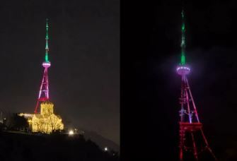 İsrail səfiri Tbilisi televiziya qülləsinin İran bayrağının rəngləri ilə işıqlandırılmasına narazılığını bildirib