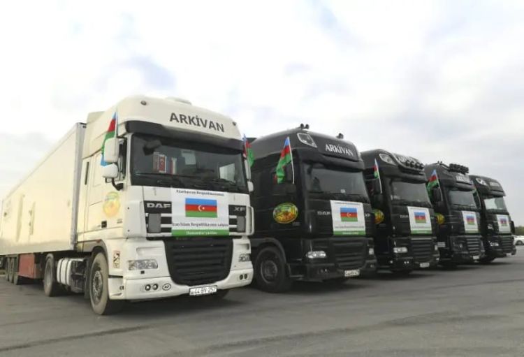 Azərbaycandan İrana növbəti humanitar yardım yola salınıb