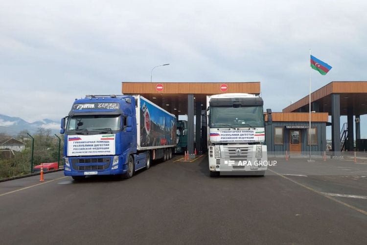 Rusiyanın göndərdiyi humanitar yardım karvanı Azərbaycandan İrana keçib