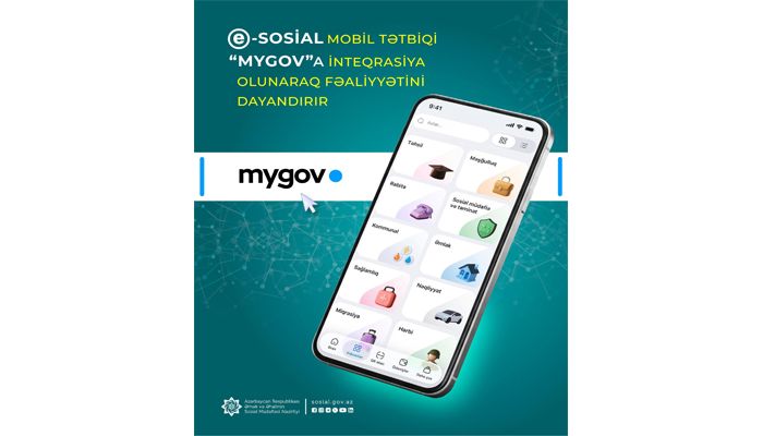 “e-Sosial” mobil tətbiqi “mygov”a inteqrasiya olunaraq fəaliyyətini dayandırır