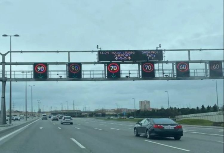 Bu yolda sürət həddi endirildi