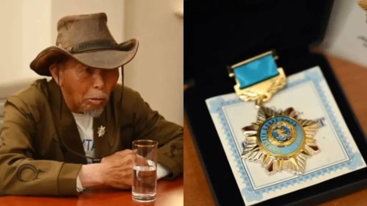 76 yaşlı Qazaxıstanlı ağsaqqal Parisə piyada getdi və mükafat aldı - VİDEO