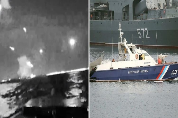 Ukrayna ordusu Kerç körpüsünü qoruyan Rusiya gəmilərinə zərbə endirib