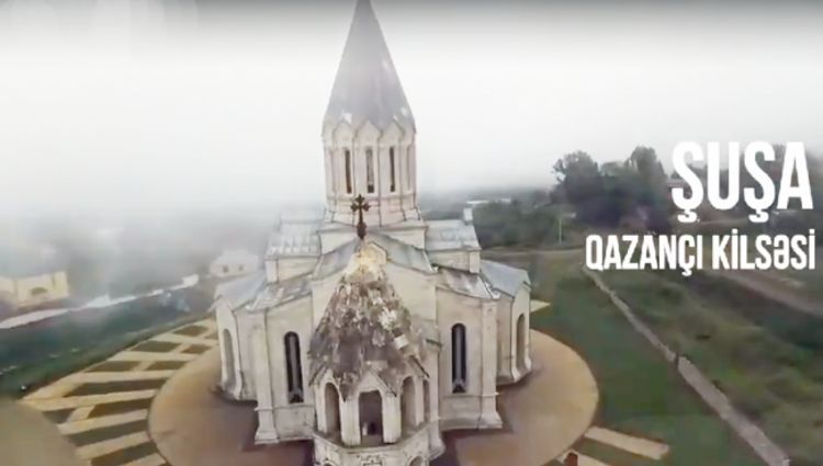 Xarici diplomatlar Şuşada Qazançı kilsəsinə baş çəkiblər
