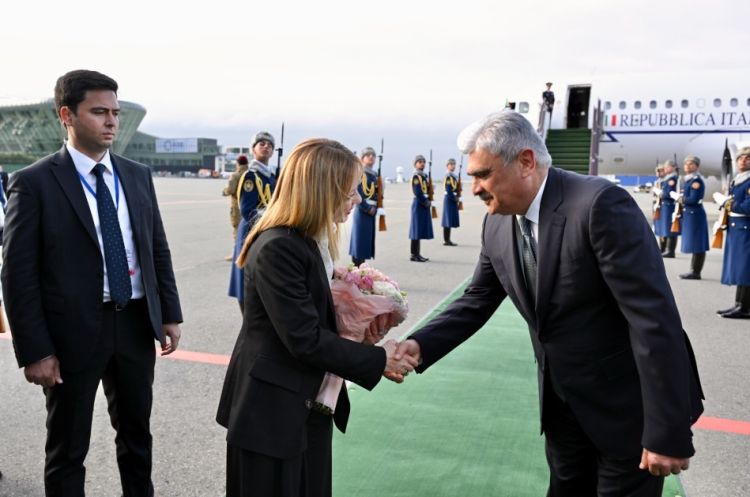 İtaliyanın Baş naziri Corcia Meloni Azərbaycana səfərə gəlib