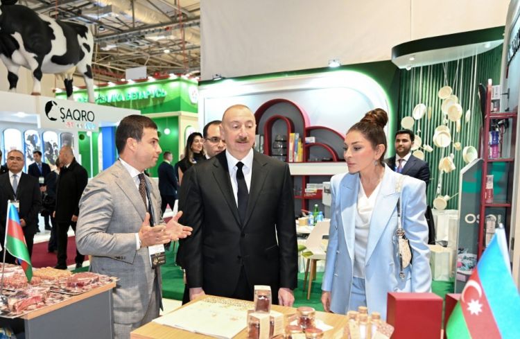 Mehriban Əliyeva Bakıda keçirilən sərgilərlə tanışlıqdan videgörüntü paylaşıb