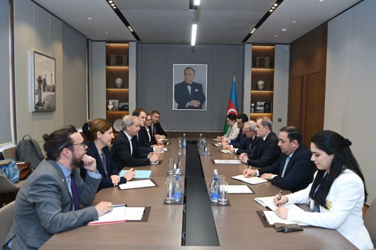  Ceyhun Bayramov Olaf Skuqun rəhbərlik etdiyi nümayəndə heyətini qəbul edib - FOTO