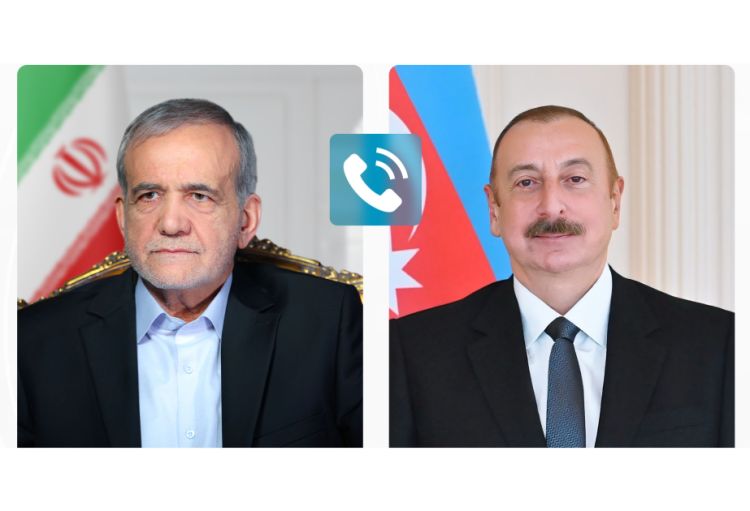 Prezident İlham Əliyevlə Məsud Pezeşkian arasında telefon danışığı olub