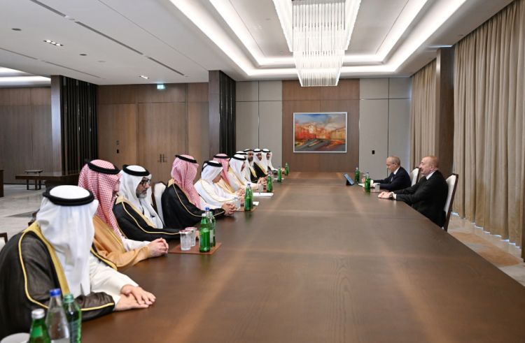 Prezident Ərəb Koordinasiya Qrupuna üzv qurumların rəhbər şəxslərini qəbul edib - FOTO 