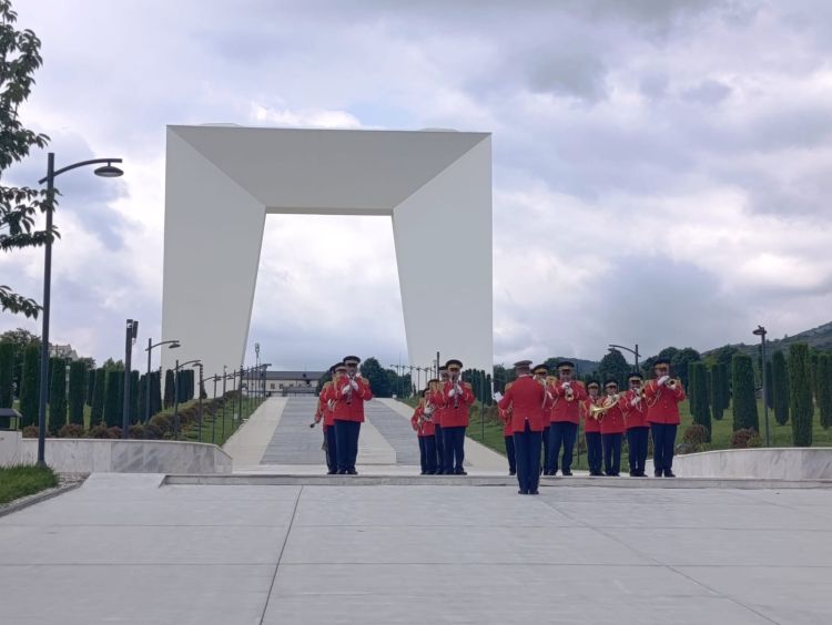 Xankəndidə Zəfər Parkında  Zəfər marşı səsləndirilib - FOTO 