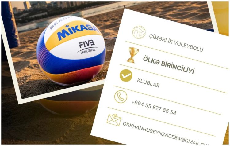 Çimərlik voleybolu üzrə Azərbaycan birinciliyi keçiriləcək