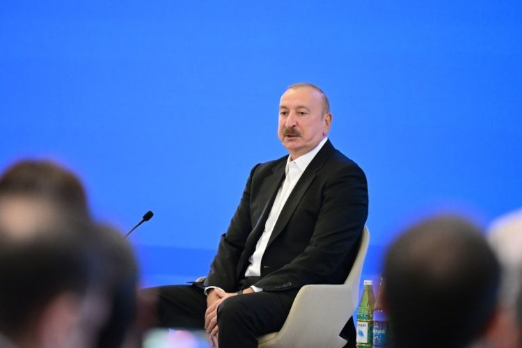 Prezident İlham Əliyev IV Şuşa Qlobal Media Forumunun açılışında iştirak edib - FOTO