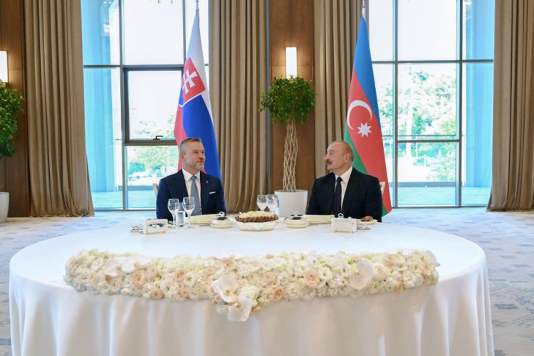 Xankəndidə Slovakiya Prezidentinin şərəfinə rəsmi nahar verilib - FOTO 