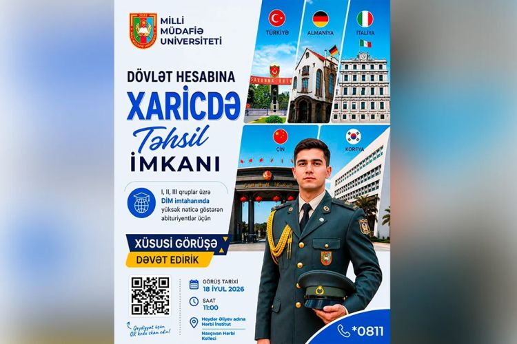 Xaricdə hərbi təhsil almaq istəyənlərin  NƏZƏRİNƏ