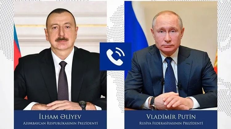 İlham Əliyev və Putin beynəlxalq gündəmi müzakirə etdi