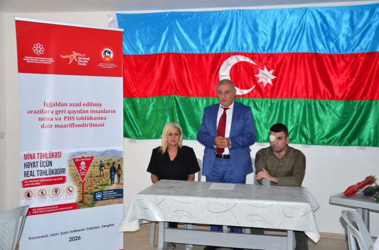 İşğaldan azad edilmiş ərazilərdə mina təhlükəsi ilə bağlı maarifləndirici layihənin icrası davam etdirilir - FOTO