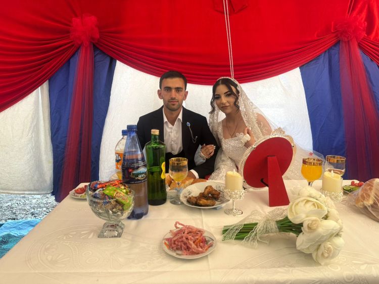 Xocalının Ballıca kəndində toy çadırı quruldu -  FOTO