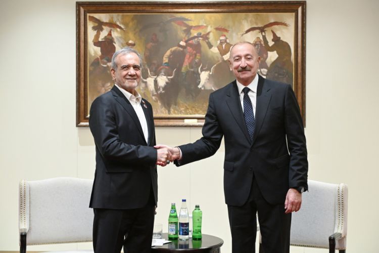 Bişkekdə Azərbaycan və İran prezidentlərinin görüşü keçirildi - FOTO 