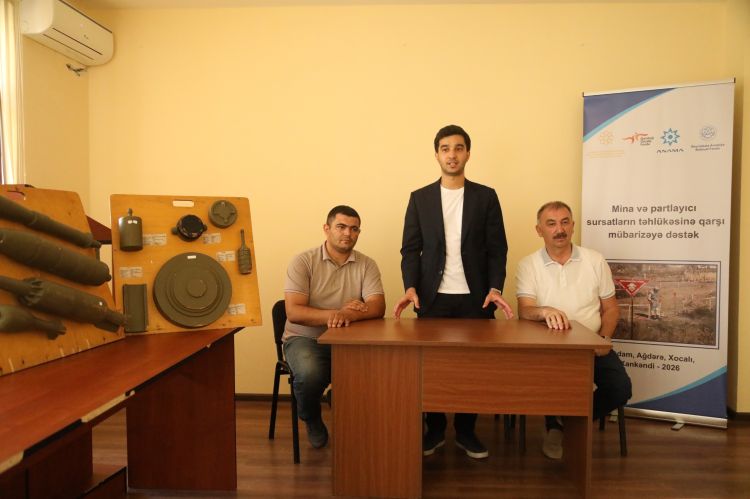 Ağdərədə çalışan vətəndaşlar üçün mina təhlükəsinə dair maarifləndirmə üzrə növbəti təlimlər keçirilib