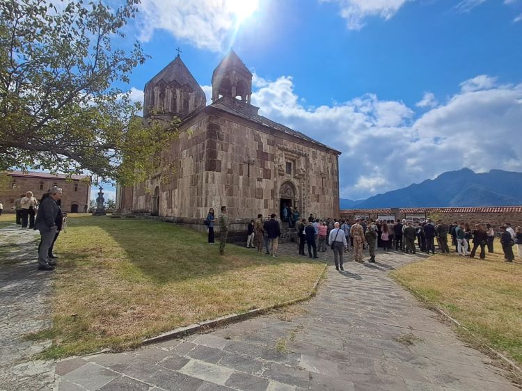 Xarici diplomatlar Ağdərədə Gəncəsər monastırında olublar - FOTO