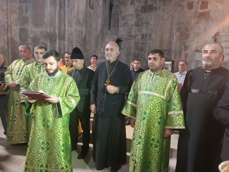 Alban-Udi xristian dini icmasının üzvləri Gəncəsər məbədini ziyarət ediblər -  FOTO