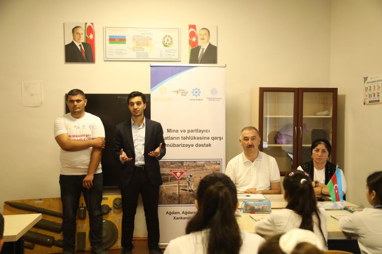 Ağdərə rayonunun Həsənriz kəndində mina təhlükəsinə dair maarifləndirmə təlimləri keçirilib - FOTO 