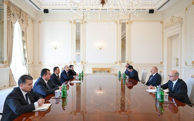 Prezident İlham Əliyev Tacikistanın Baş nazirini qəbul edib - FOTO