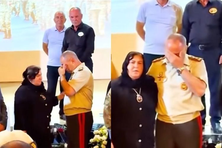General-leytenant şəhid anaları ilə görüşdə kövrəldi – VİDEO