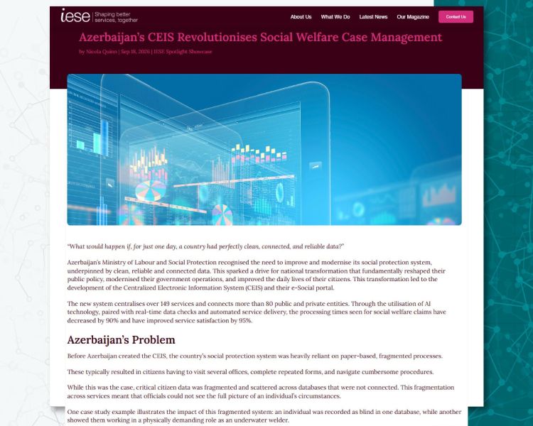 Azərbaycanın rəqəmsal sosial müdafiə ekosistemi IESE platformasında işıqlandırılıb - FOTO 
