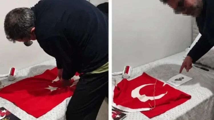 Türkiyədə Atatürk və bayrağı təhqir edən müəllim saxlanıldı